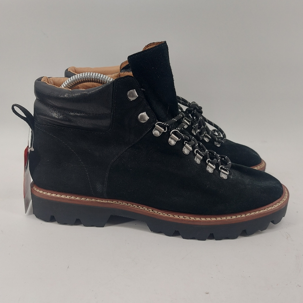 Madewell Enzo Hiking Boot Black Suede Lugsole Lug Bootie 10